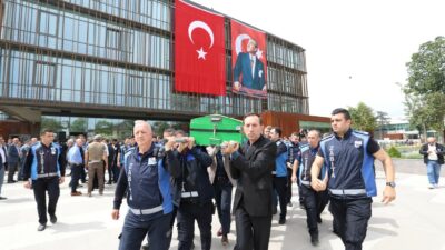 Vefat eden zabıta memuru Mustafa Şengün için Bursa’da tören düzenlendi