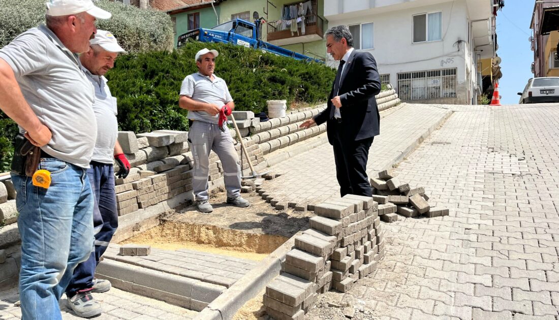 Gemlik’te eski İtfaiye Bayırına merdiven kolaylığı