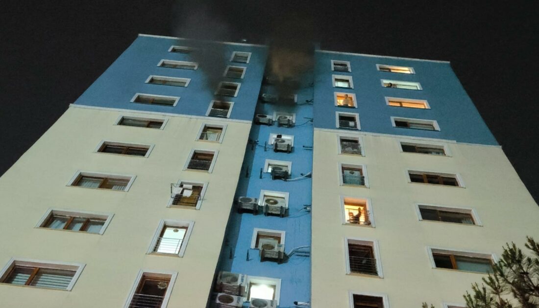 10 katlı binada yangın paniği