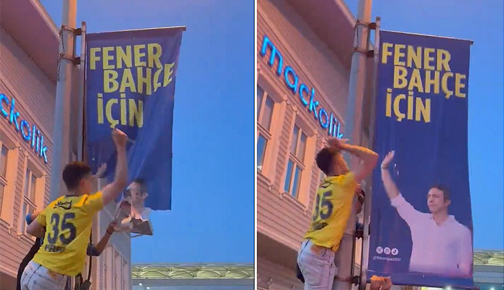 Fenerbahçe taraftarlarından Ali Koç’un afişlerine saldırı