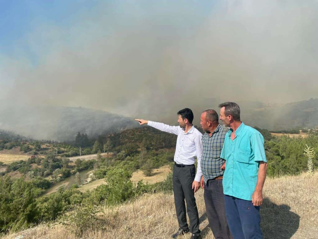 Bursa’da devam eden yangın köyler için tehlike arz ediyor