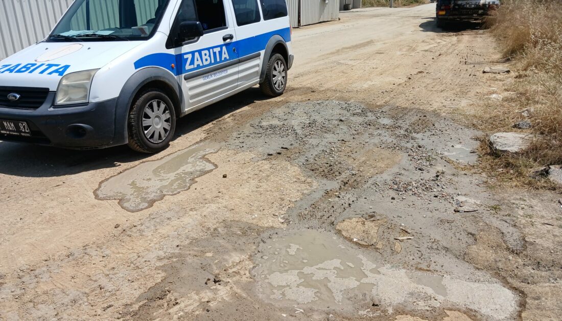 Gemlik’te atık betonu sokağa dökenlere ceza