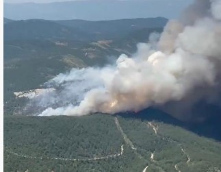 Bursa’daki yangının boyutu havadan görüntülendi