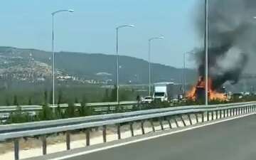 Bursa’da TIR alev topuna döndü