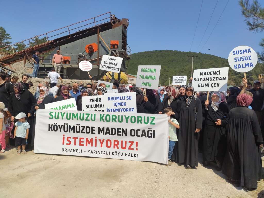 Bursa’da köy sakinlerinden maden ocağı tepkisi: Su kaynaklarımız yok olacak!