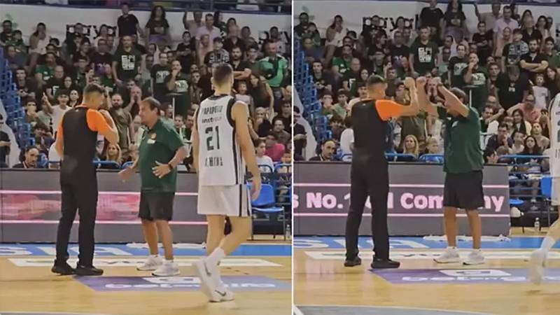 Panathinaikos-Maccabi maçında açılan pankart Ergin Ataman’ı çılgına çevirdi