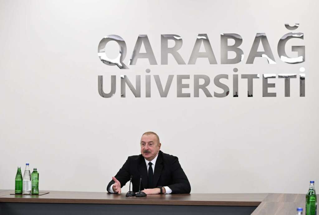 Aliyev: “Diyorlar ki Azerbaycan Karabağ’ı işgal etti, bir ülke kendi toprağını nasıl işgal edebilir?”