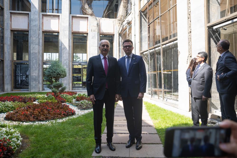 TBMM Başkanı Kurtulmuş, Polonya Meclis Başkanı Holownia ile bir araya geldi