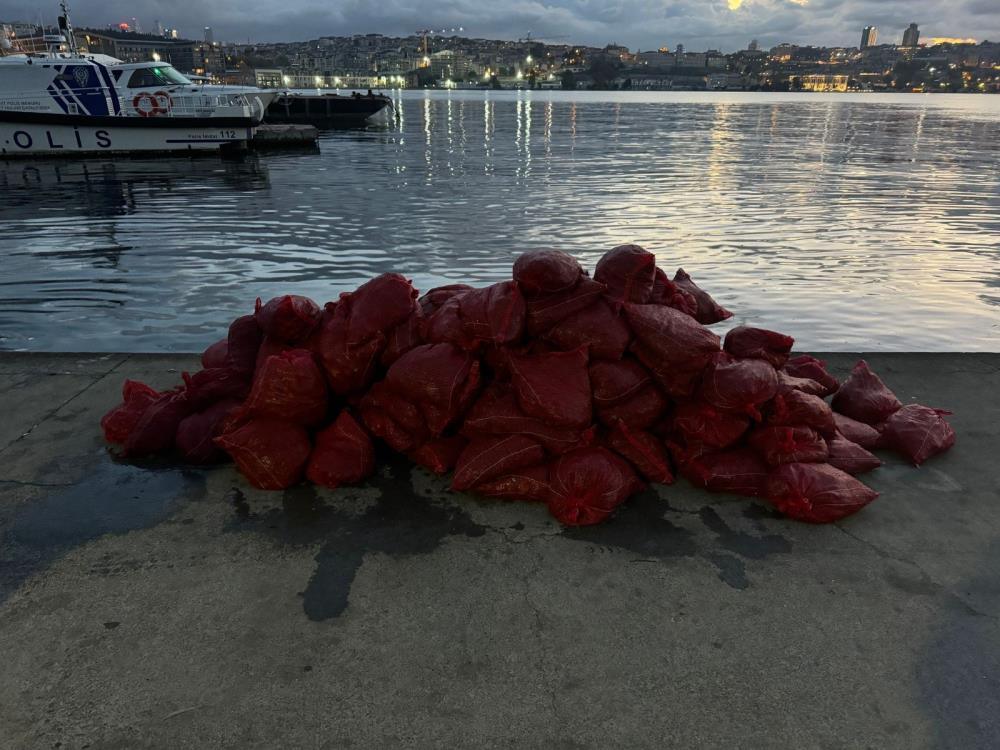 Kadıköy’de tonlarca kaçak midye ele geçirildi