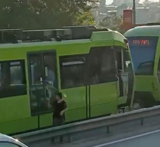 Bursa metrosunda panik dolu anlar!