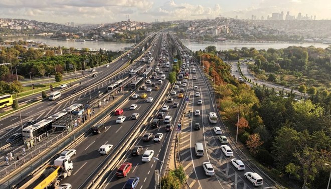 İstanbul trafiğinde yoğunluk