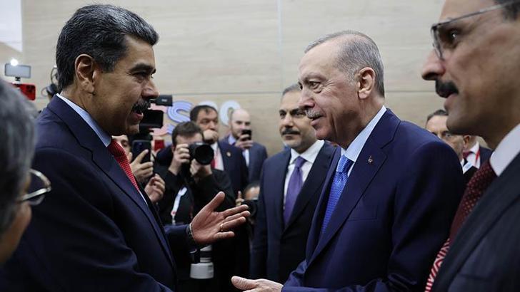 Erdoğan, Venezuela Devlet Başkanı Maduro ile görüştü