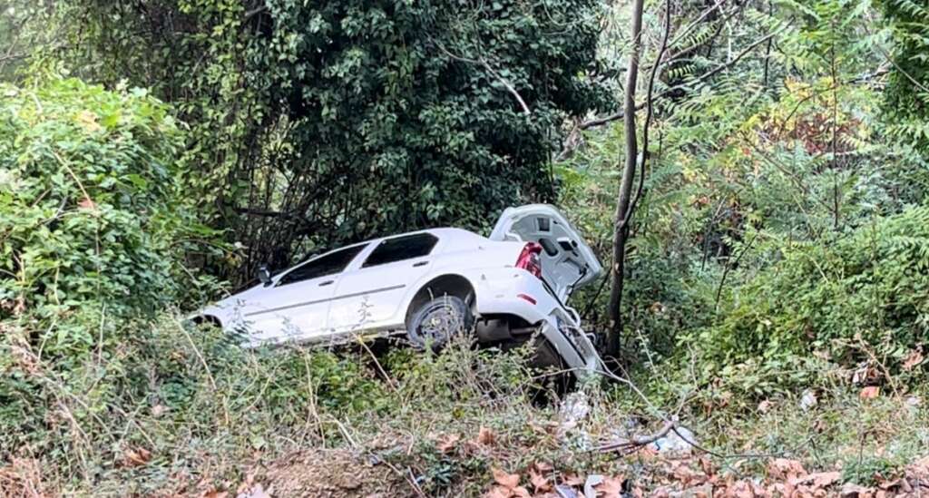 Bursa’da feci kaza! Otomobil uçurumdan uçtu