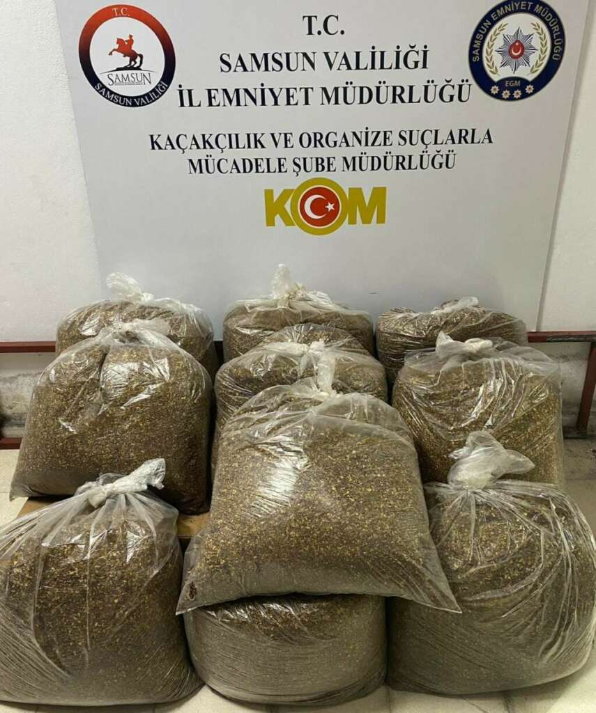 150 kilo kaçak tütün ele geçirildi: 2 gözaltı