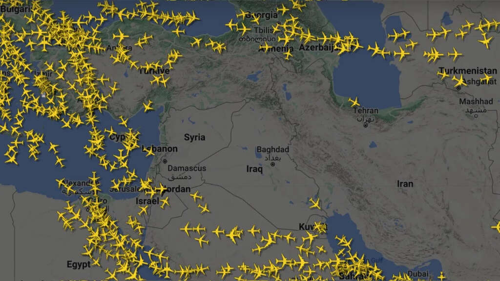 İran’ın saldırısı sonrası uçaklar rota değiştirdi! Orta Doğu üzerinde sivil uçak kalmadı