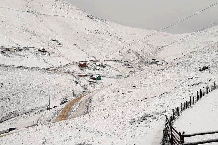 Gümüşhane’de yaylalar beyaz örtüyle kaplandı