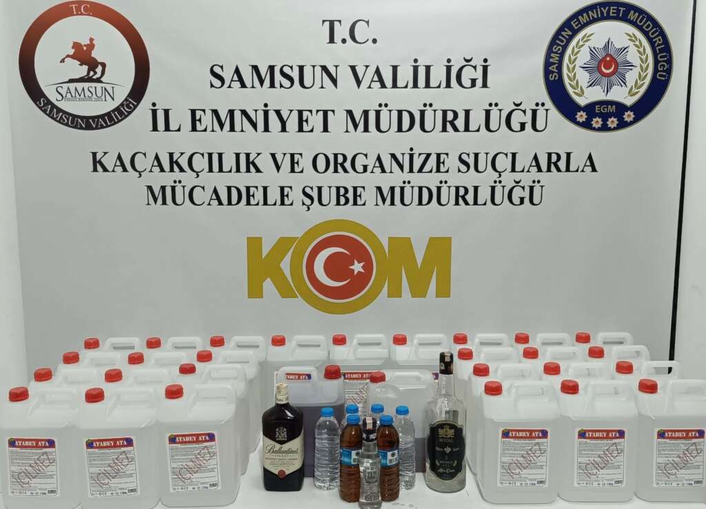 130 litre etil alkol ve 16 litre sahte içki ele geçirildi