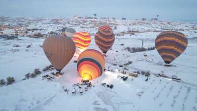 Kapadokya’da balon turları iptal edildi