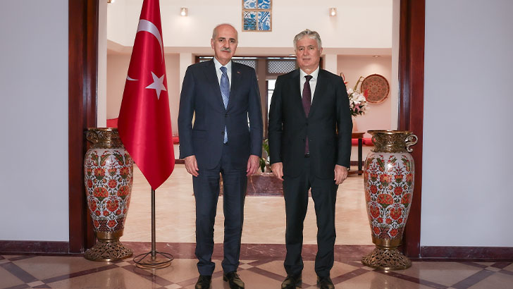 TBMM Başkanı Kurtulmuş, Türkiye’nin Brasilia Büyükelçisi Akça ile görüştü