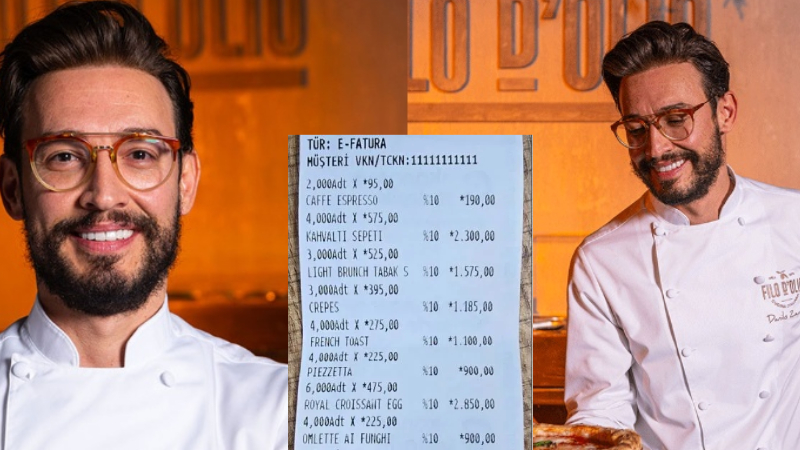 Danilo’nun restoranında 7 kişilik kahvaltının fiyatı gündem oldu