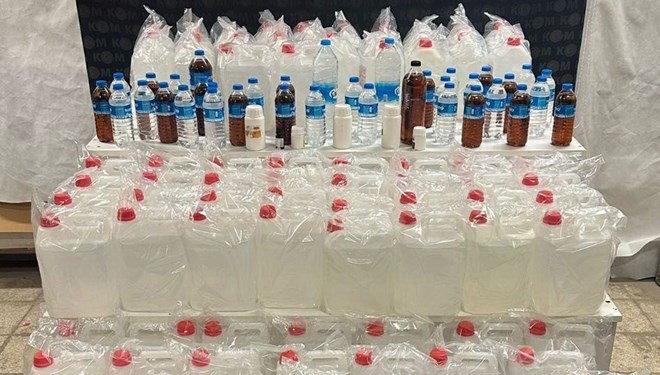 ‘Sahte alkol’ operasyonu: 17 ton ele geçirildi