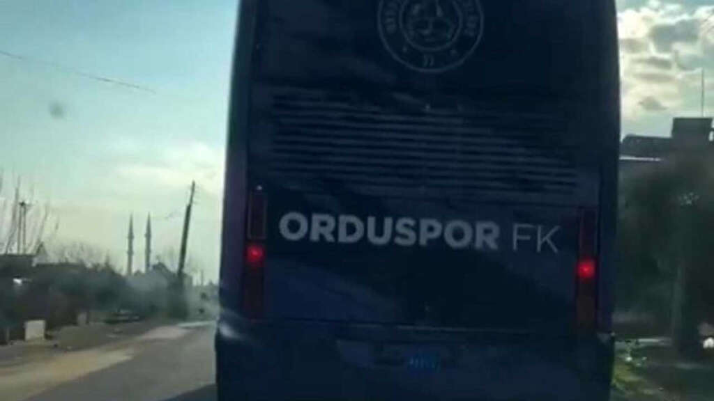 Orduspor FK’nın otobüsü Suriye’de görüldü!