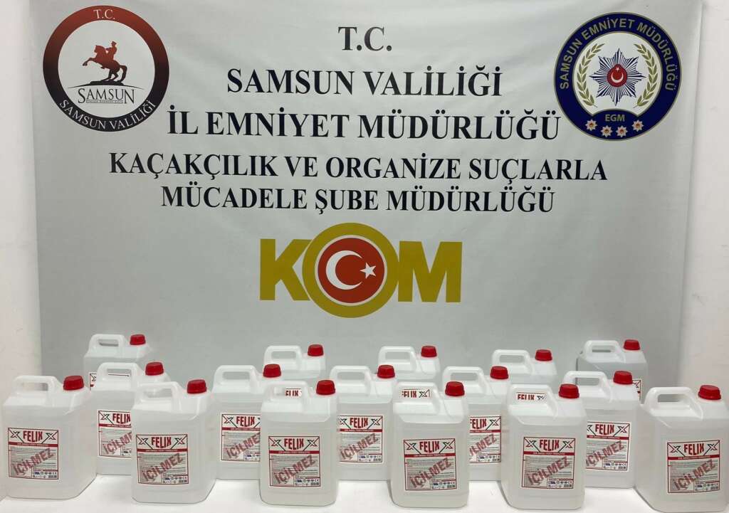 80 litre kaçak etil alkol ele geçirildi