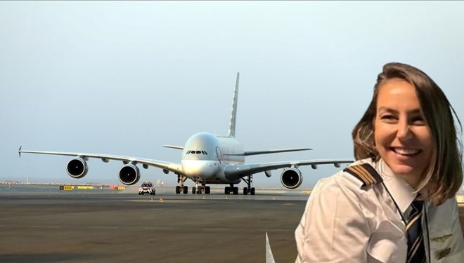 Dünyanın en büyük yolcu uçağına ilk Türk kadın kaptan pilot