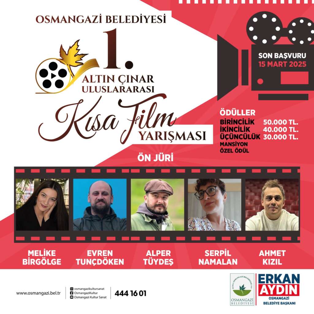 1. Altın Çınar Uluslararası Kısa Film Yarışması başvuruları başladı