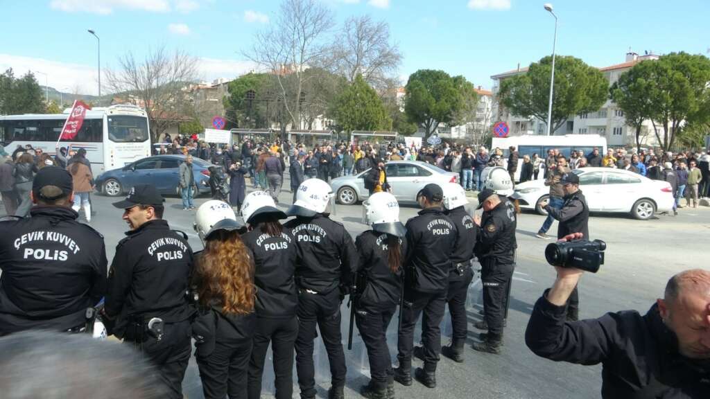 Muğla’da İmamoğlu protestosuna biber gazlı müdahale