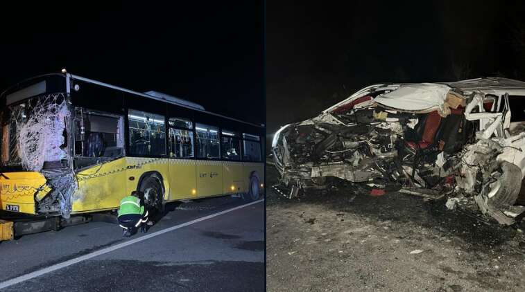 İstanbul İETT otobüsü ile hafif ticari araç çarpıştı: 1 ölü