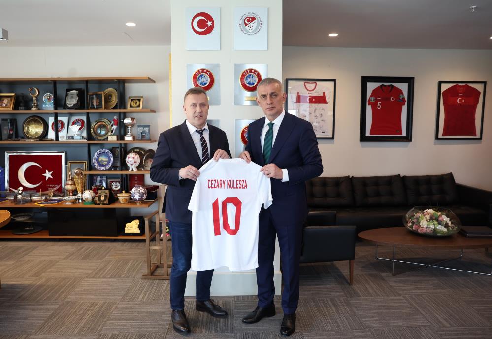 Cezary Kulesza’dan, TFF Başkanı Hacıosmanoğlu’na ziyaret