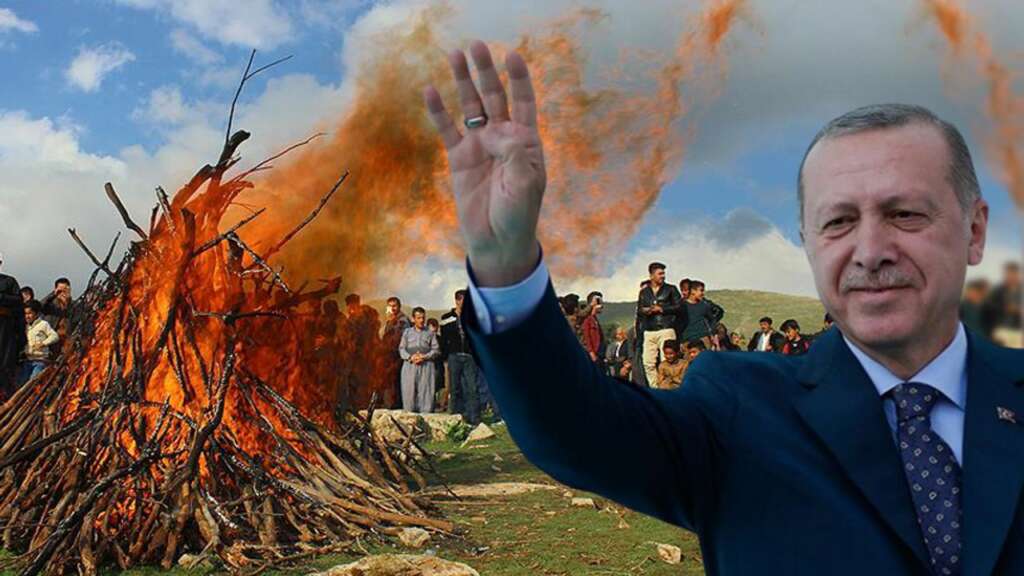 Nevruz ateşini Cumhurbaşkanı Erdoğan yaktı